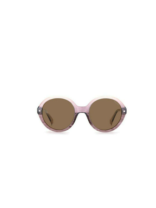Polaroid Sonnenbrillen mit Rosa Rahmen und Braun Polarisiert Linse PLD4114/S/X 5KC/SP