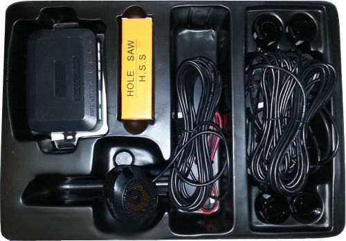M-Tech Sistem de Parcare Auto cu Buzzer și 4 Senzori în Culoare Negru