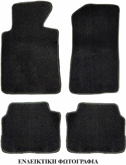 Cik Set of Front and Rear Mats 4pcs for Citroen C5 Black