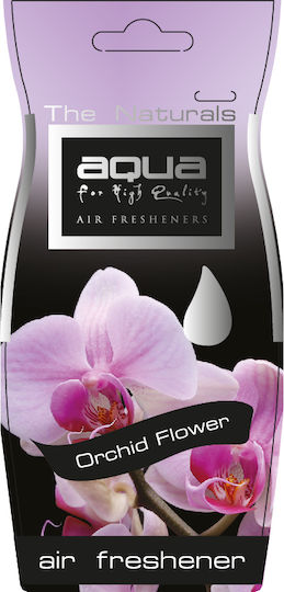 Aqua Car Air Freshener Tab Pendand The Naturals Orchid Flower 00-0