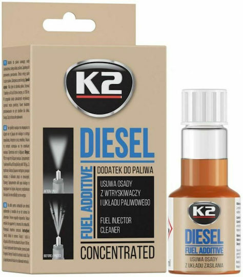 K2 Diesel Fuel Injector Cleaner Aditiv Curățare Duze Auto 50ml