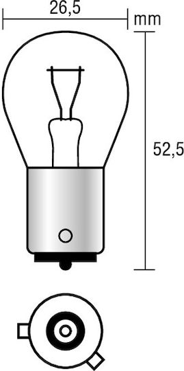 Lampa Λάμπες Αυτοκινήτου & Μοτοσυκλέτας PY21W-BAU15s 24V 2τμχ