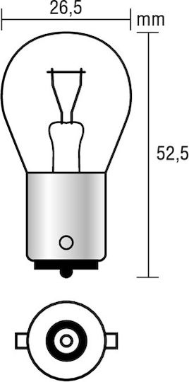 Lampa Lamps Car Single filament P21W-BA15S-1156 24V 21W 2pcs