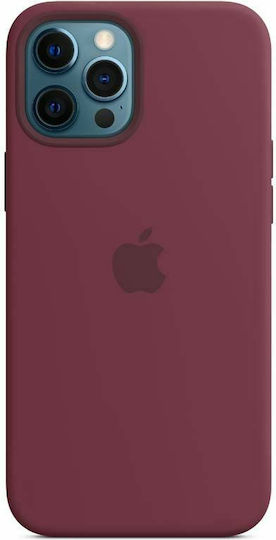 Apple Umschlag Rückseite Silikon Burgundisch (iPhone 12 Pro Max)