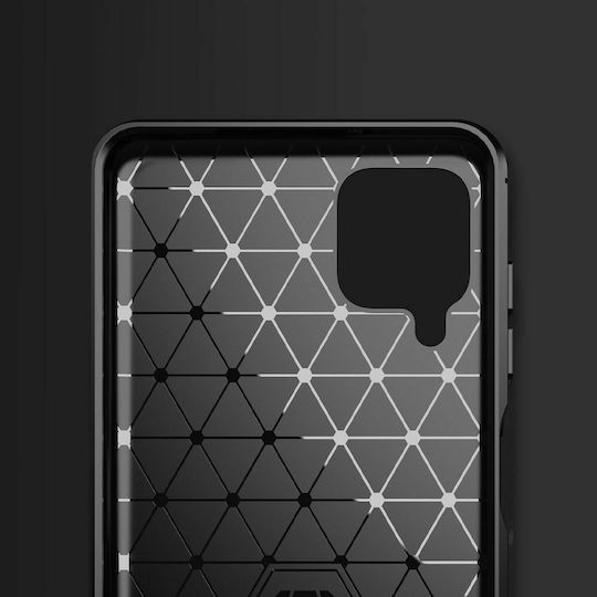 Forcell Carbon Back Cover Silicone Black (Galaxy A12)