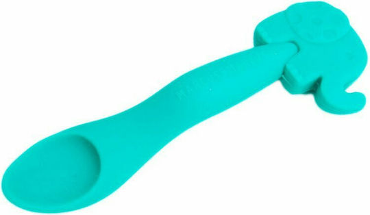 Marcus & Marcus Baby & Kids Feeding Set Elephant Made of Silicone Green 3 Pieces for 6+ Months