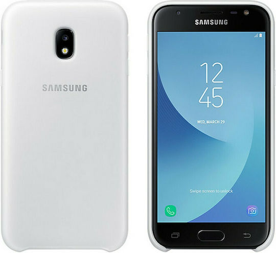 Samsung Dual Layer Cover Back Cover Πλαστικό Λευκό (Galaxy J3 2017)
