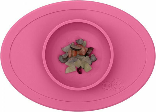 Ezpz Feeding Set Tiny made of Silicone with Non-Slip Base Pink 3pcs for 4+ months