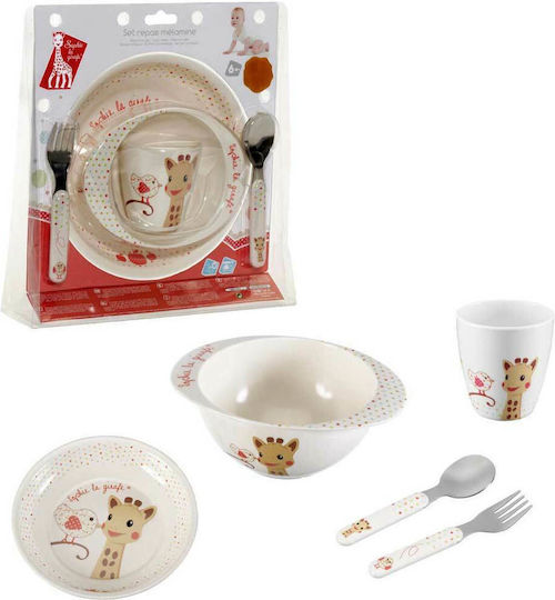 Sophie La Girafe Feeding Set Made of Melamine Orange 5 Pieces