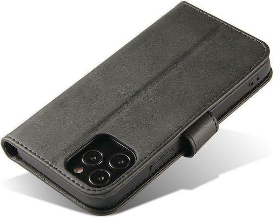 Hurtel Book Synthetic Leather Black (Huawei P40 Lite 5G)