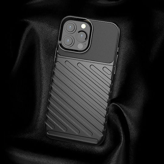 Powertech Back Cover Silicon Negru (iPhone 13 Pro Max)
