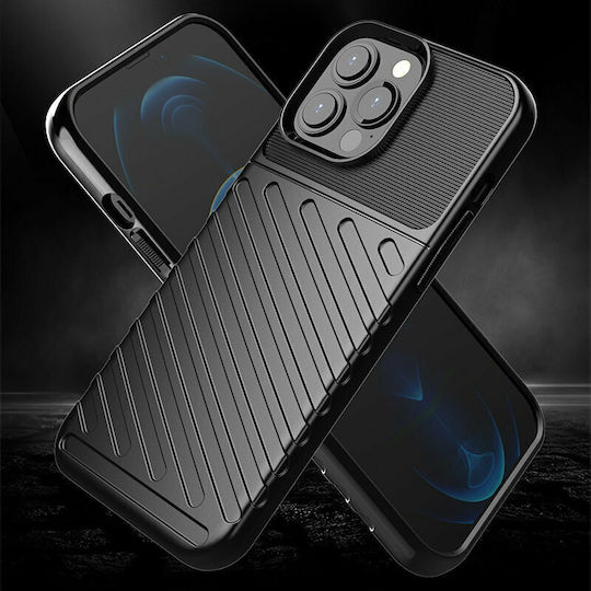Powertech Back Cover Silicon Negru (iPhone 13 Pro Max)