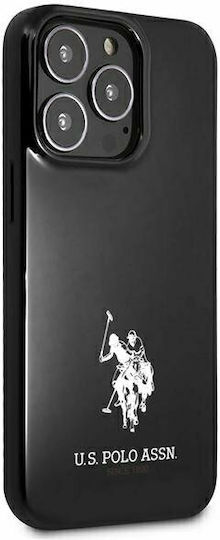 U.S. Polo Assn. Horses Logo Back Cover Πλαστικό Μαύρο (iPhone 13 Pro)