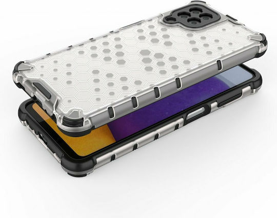 Hurtel Honeycomb Armor Back Cover Silicone Transparent (Galaxy A22 4G)