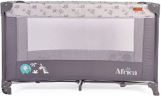 Cangaroo Africa Παρκοκρέβατο Γκρι 125x65cm