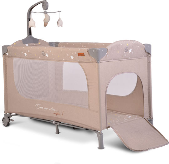 Cangaroo Once Upon A Time Loc de joacă 3 Nivele cu Schimbător & Saltea Bej 125x62cm