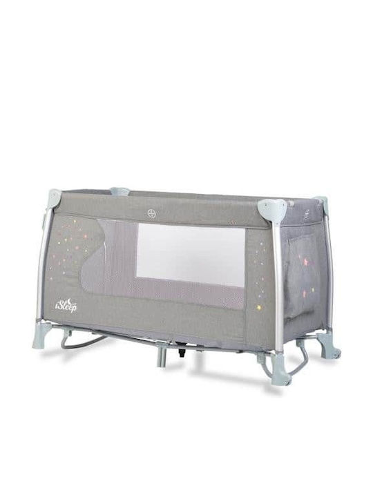 Cangaroo Isleep Playpen 2 Levels with Changing Table & Mattress Gray 120x60cm