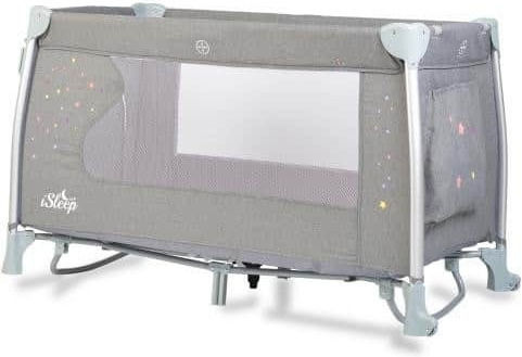 Cangaroo Isleep Playpen 2 Levels with Changing Table & Mattress Gray 120x60cm