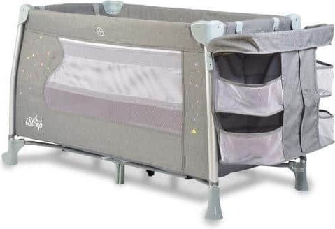 Cangaroo Isleep Playpen 2 Levels with Changing Table & Mattress Gray 120x60cm