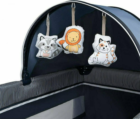 Lionelo Sven Plus Loc de joacă 2 Nivele cu Schimbător & Saltea Albastru marin 127x65cm