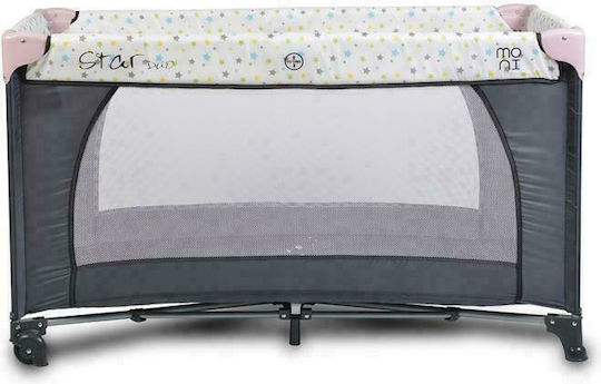 Moni Star Duo Παρκοκρέβατο Pink 120x60cm