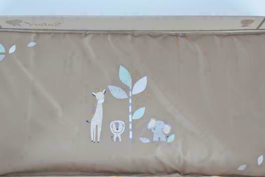 Moni Safari Παρκοκρέβατο με Στρώμα Μπεζ 125x65cm