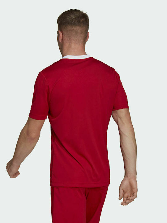 Adidas Entrada 22 Ανδρικό T-shirt Team Power Red Μονόχρωμο
