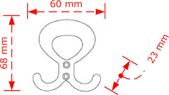 Viobrass 102 Μεταλλική 2 Θέσεων 6x6.8cm Viobrass 102 Μεταλλική 2 Θέσεων 6x6.8cm