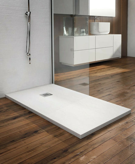 Tema Ορθογώνια Ντουζιέρα Τεχνητής Πέτρας 70x100cm Μπεζ