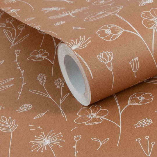 Little Dutch Детски тапет Текстил Wild Flowers Ръжда Ш53xВ1000бр