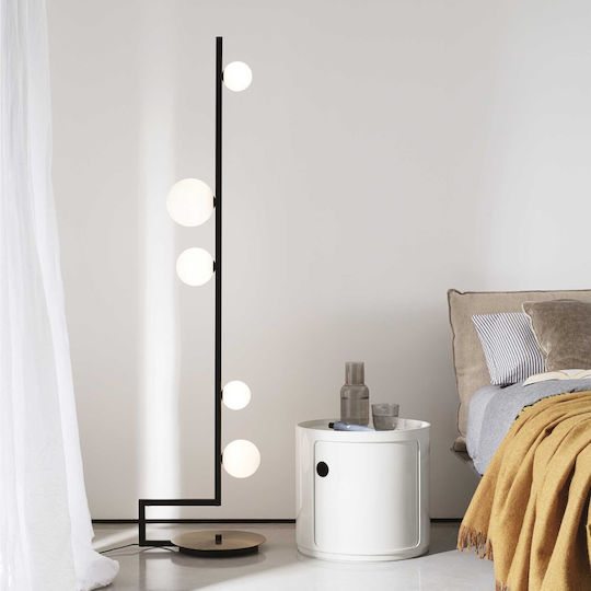 Ideal Lux Birds Vintage Floor Lamp H160xW30cm. with Socket for Bulb G9 Black