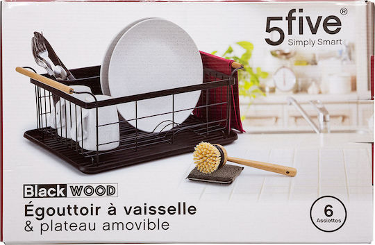 5Five Scurgător De Chiuvetă Metalic Negru 42.5x32x18.7cm