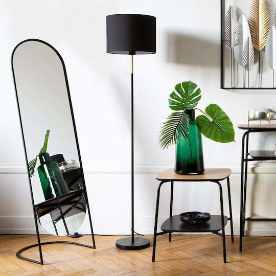Atmosphera Jule Floor Lamp H151xW32cm. with Socket for Bulb E27 Black