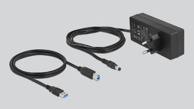 DeLock USB 3.0 Hub 10 Θυρών με σύνδεση USB-A & Θύρα Φόρτισης και Εξωτερική Παροχή Ρεύματος Γκρι