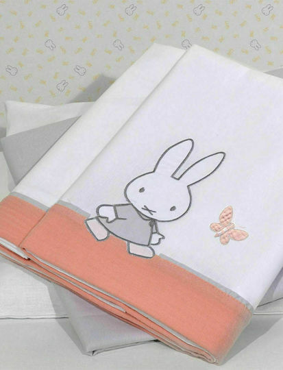 Miffy Seturi de cearșafuri pentru bebeluși Pentru Patut Bumbac Portocaliu 110x160buc 3buc