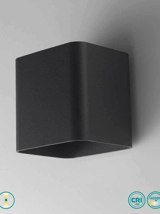 Fan Europe Biome Wandmontierte Außen-Deckenleuchte LED IP54 7W mit Natürliches Weiß Licht Doppelstrahl 11x11x9.5εκ.