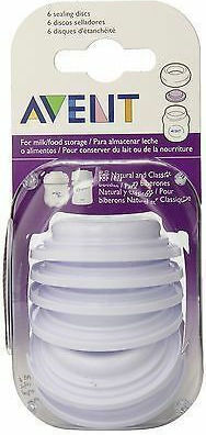 Philips Sealing Disc for Baby Bottles Whiteς 6pcs