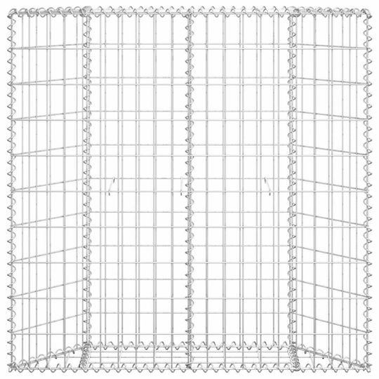 vidaXL Raised Planter Trapezoid Garden Fencing Material 1pcs Silver