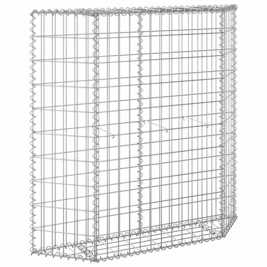 vidaXL Raised Planter Trapezoid Garden Fencing Material 1pcs Silver