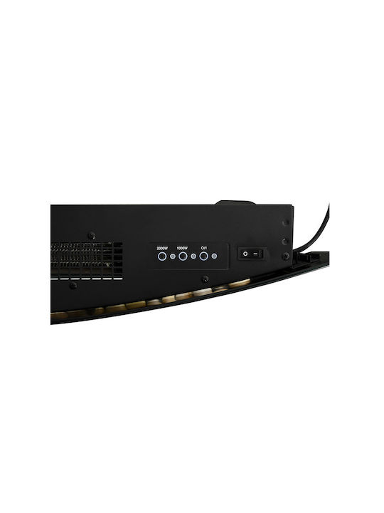 HomCom Wandmontiert Elektrischer Kamin 1800W 65x52cm Schwarz