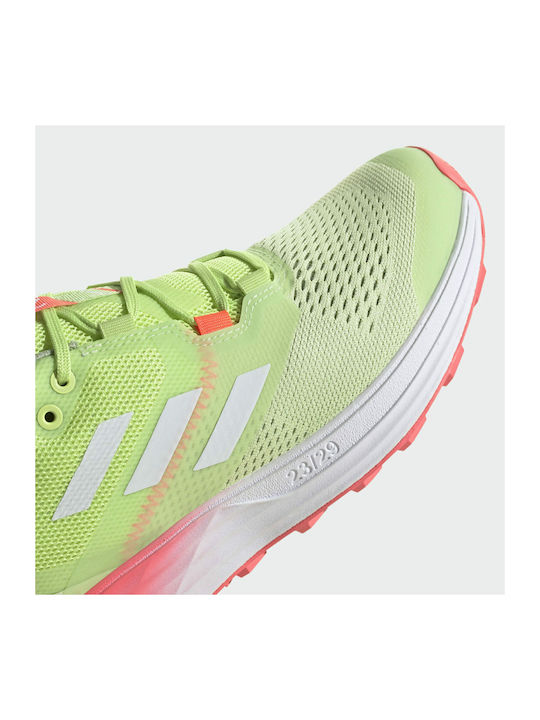 Terrex Two Flow Damen Sportschuhe Trail Running Almost Lime / Crystal White / Turbo
