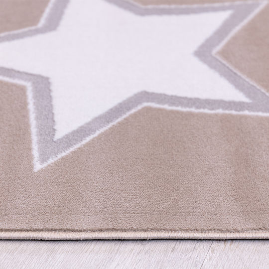 Ezzo A161ACD Kinder Teppich Sterne Beige 133x190cm Dicke 6mm