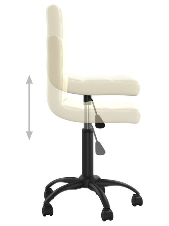 Stuhl mit Rollen Cream 40x47x76cm 1Stück