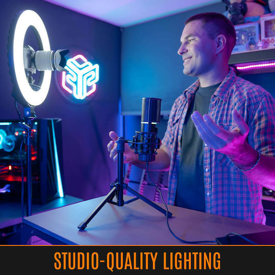 Streamplify Light 14 Ring Light 36cm 3000 - 6000K με Τρίποδο Δαπέδου και Βάση για Κινητό