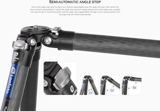 Leofoto Leofoto LS-285C Carbon Fiber Camera Tripod Up to 153cm and 10kg Maximum Load