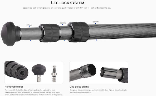 Leofoto Mini Tripod Ranger LS-283CM