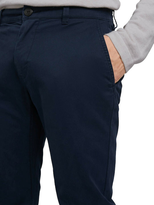 Pantalon Bărbați Chino Elastic Regular Fit Albastru Marin