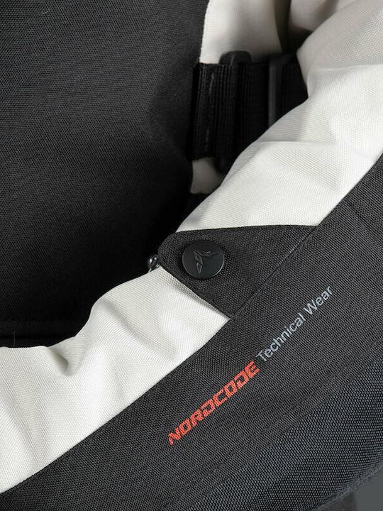 Nordcode Rhyno Oversize Мъжко Мотоциклетно яке Водоустойчив Черно/сиво