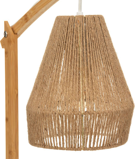 Atmosphera Palm Wood Table Lamp for Socket E27 with Brown Shade and Base