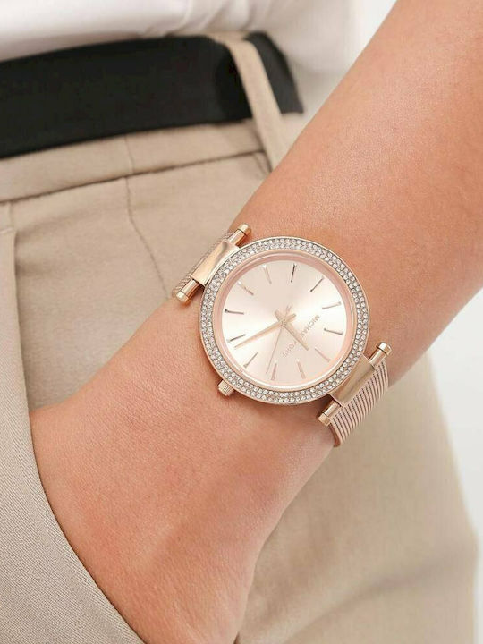 Michael Kors Darci Ρολόι Μπαταρίας με Μεταλλικό Μπρασελέ